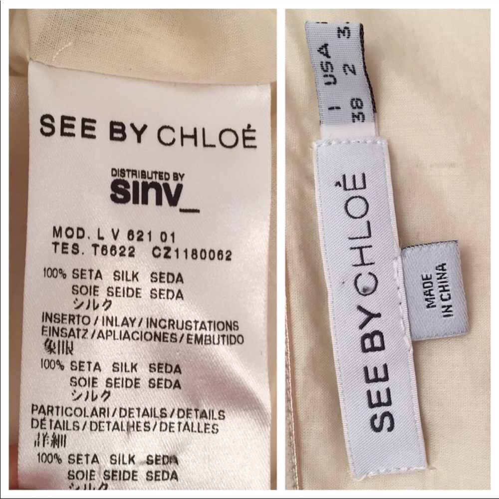 SOLD See by Chloe SILK Mini Dress EXCELLENT 2 - Picture 4 of 8